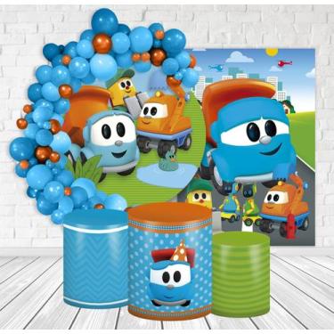 Imagem de Kit Festa Casado Painéis + Capa Para Cilindros Léo O Caminhão-IMPAKTO 
