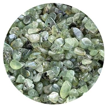 Imagem de Chips de pedra preciosa semi rolada natural de 0,2 kg, mini cistais triturados, formas irregulares, lascas de cristal não perfuradas (verde prehnite)