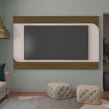 Imagem de Rack com Painel p/ TV até 86" com 2 Portas Elegance Pinho/Off White - Artely