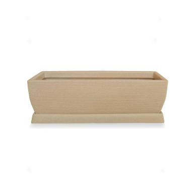 Imagem de Vaso Retangular Floreira De Polietileno 80X30 + Prato Areia