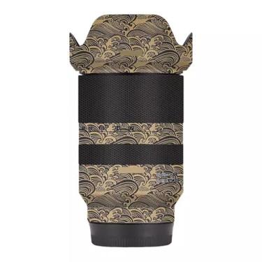 Imagem de Adesivo antiarranhões para lente de câmera Tamron 17-70 mm F2.8 B070 adequado para Sony Mount Camera Coat Vinly película protetora corporal decalques capa F/2.8 17-70 2.8 (Wave Gold)