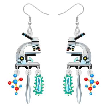 Imagem de DALANE Brincos de acrílico para professores de química escolar com pingente de gota para professores de astronomia, presentes de agradecimento para mulheres, meninas, crianças, joias de volta às