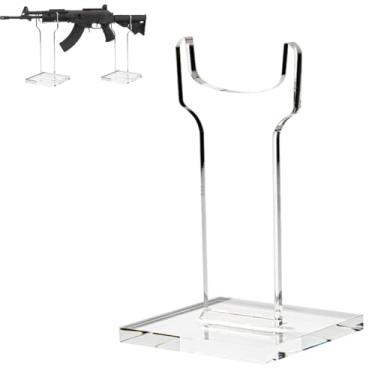 Imagem de LITAITAI Rifle, suporte de exibição de arma longa, para exibições e shows, acrílico transparente (25,4 cm de altura) vendido como unidade única para misturar tamanhos. (geralmente escolha 2) (15 cm)