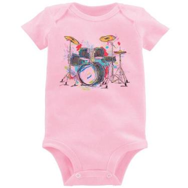 Imagem de Body Bebê Bateria Arte - Foca na Moda, Rosa bebê, M