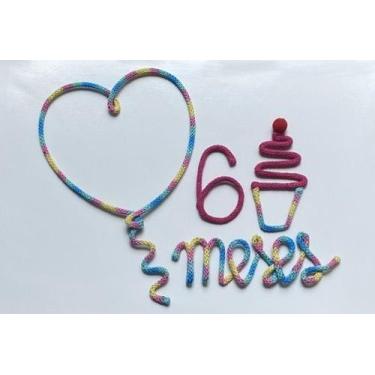 Imagem de Tricotin Kit Mesversário  Coração Ou Balão   - BabyArtes, Balão de COR