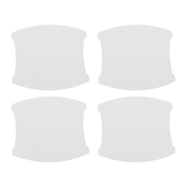 Imagem de INFINAUTO Protetor contra arranhões para maçaneta de porta de carro, 90 x 100 mm, película protetora para maçaneta de porta de carro, branco fosco, 4 peças
