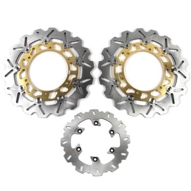 Imagem de Discos de freio dianteiros e traseiros flutuantes para Yamaha XJ600N XJ600S DIVERSION 1998-2003, acessórios de substituição de motocicleta dourados