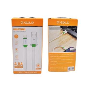 Imagem de Cabo De Dados E Carregamento Rápido Usb 1 Metro Lightining - Gold - A'