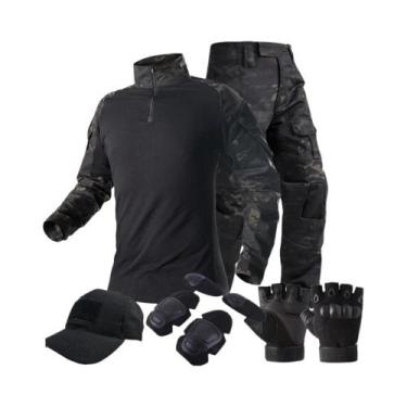 Imagem de Terno Tático Militar de Camuflagem para Paintball, Airsoft e Caça, L, 