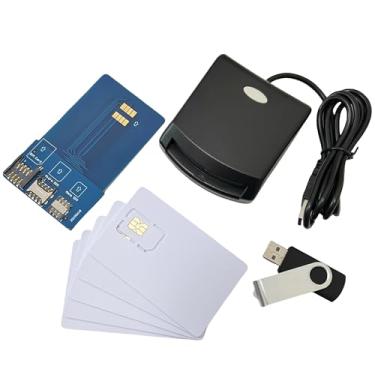 Imagem de LTE WCDMA ICCID SIM USIM 4G Gravador de cartão seguro, programador com 5 peças de cartão programável em branco + ferramentas de personalização SIM SOMENTE para sistema Windows por XCRFID
