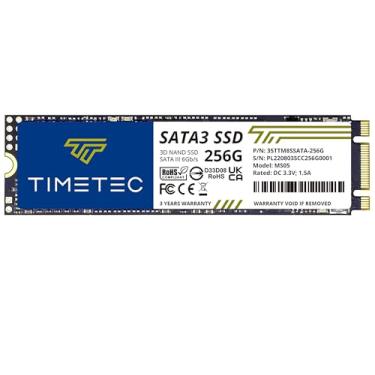 Imagem de Timetec SSD 3D NAND SATA III de 256 GB, 6 Gb/s M.2 2280 NGFF 128TBW, velocidade de leit...
