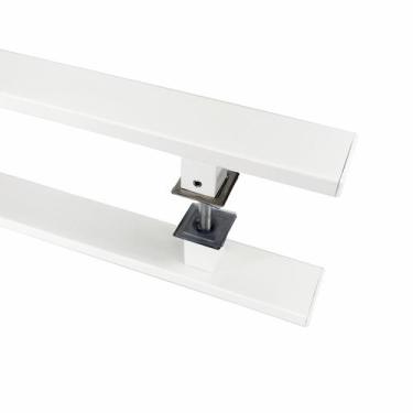 Imagem de Puxador de Porta Duplo Em Alumínio 40cm Modelo Flat Aluminum - DECORPL