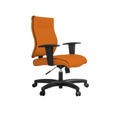 Imagem de Cadeira de Escritório Giratória Base Preta Diretor Infinity Star Martiflex Laranja