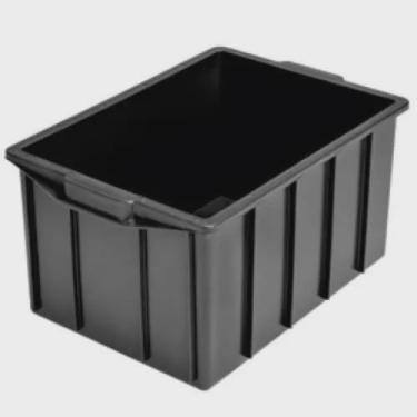 Imagem de Caixa Plástica Organizadora sem Tampa 130 litros Preta