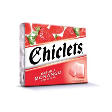 Imagem de Chiclets Adams Morango Sem Açúcar Importado 16,8g