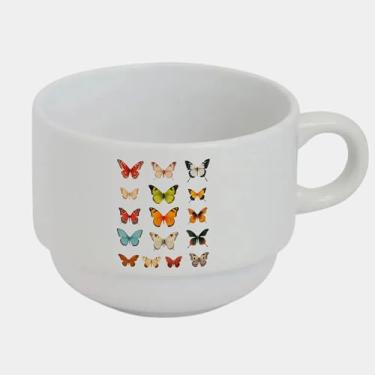 Imagem de Xícara Branca Bucks de Porcelana 180ml - TIPOS BORBOLETAS 5