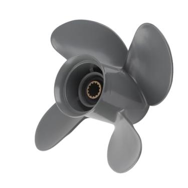 Imagem de Outboard Prfor Opeller Prfor Opeller para Alu Outboard Prfor Opeller High Thrust 4 Lâminas Liga de alumínio de 13 dentes Apto para motor