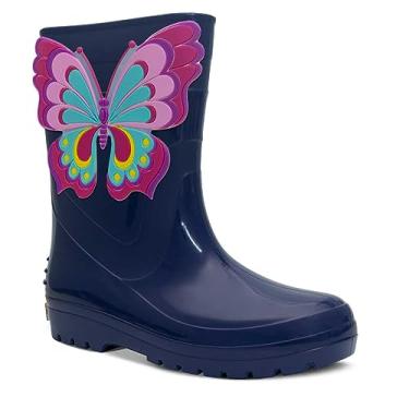 Imagem de Galocha Infantil Feminina Nº 25 Ao 34 Bota Chuva Borboleta 09.19 (Azul Marinho, BR, Criança de 9 a 12 anos, Numérico, 34)