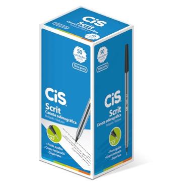 Imagem de Caneta Esferográfica 0.7mm, CiS, Scrit 0,7 53.0500, Preto, 50 Unidades