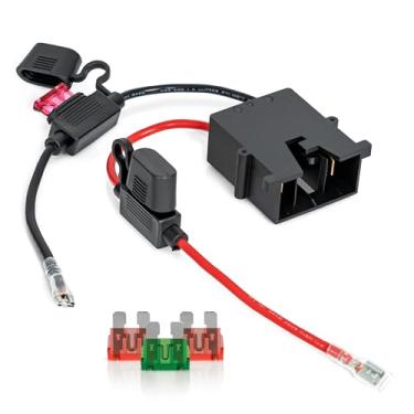 Imagem de Conector de chicote de fios de bateria de 12 V para carros de brinquedo Fisher-Price Power Wheels – Adaptador de substituição com proteção de fusível duplo para total segurança