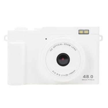 Imagem de Câmera Digital Portátil de Câmera Digital Portátil de 48MP HD 48MP Com 15x de Transferência de Wi -fi de Flash de Zoom óptico LED para Viagem (Branco)