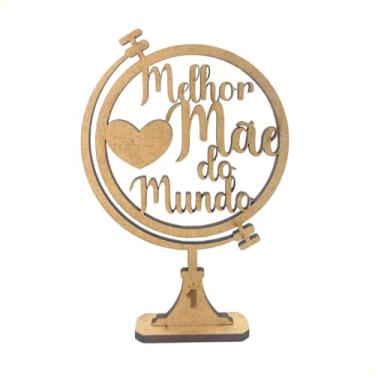 Imagem de Kit 10 Lembrancinhas Trofeu Melhor Mãe Do Mundo Te Amo Mdf