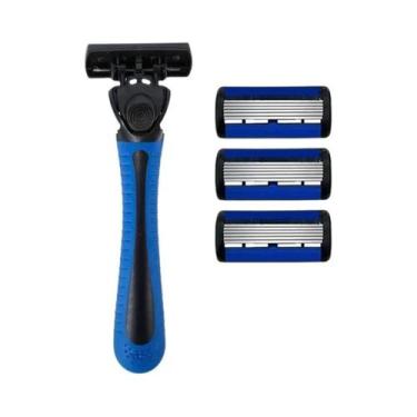 Imagem de Lâmina De Segurança De Aço Inoxidável De 6 Camadas Navalha Manual Lavá