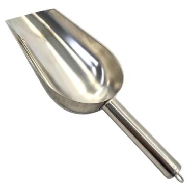 Imagem de Pá de Inox Concha Pet Pegador Dosador de Gelo Cereal Grão Ração
