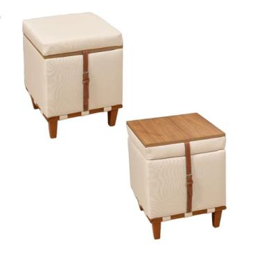 Imagem de Puff Flex com Baú Interno Mesa de Centro e Organização