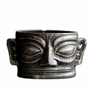 Imagem de Cinzeiro retrô criativo mesa para homens fumar cerâmica vintage para ornamentos de escritório doméstico (G)