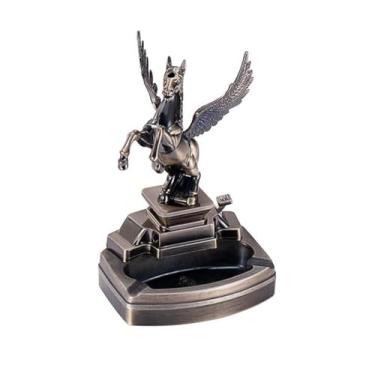 Imagem de Cinzeiro criativo vintage para homens fumantes estilo retrô multifuncional metal para decoração de mesa de escritório em casa