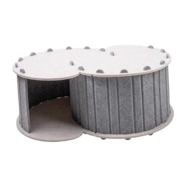 Imagem de IEUDNS Bed de túnel de gato 2 fURO CAVE CAVE PLAYground Supplies Breathable Pet, Cinza Claro