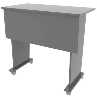 Imagem de Mesa Multiuso para Computador Escrivaninha Dobrável 80cm com Rodízio Preta ME4117 Tecnomobili