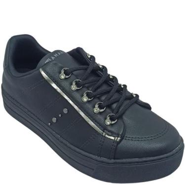 Imagem de Tênis Ramarim Feminino Napa Bless com Passador em Brilho, Preto, 36