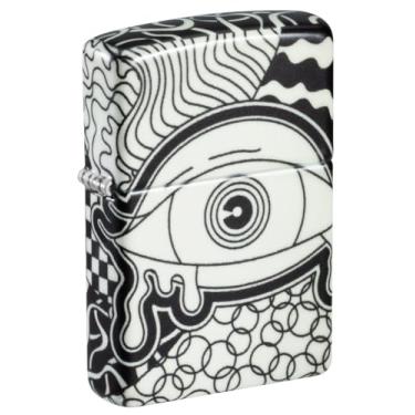 Imagem de Zippo Isqueiro de bolso com design de teste de visão que brilha no escuro