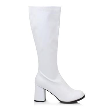 Imagem de Ellie Shoes Bota de cano alto Gogo feminina, Branco, 6