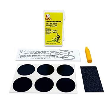 Imagem de PAX Kit de reparo de perfuração de pneu de bicicleta com adesivo sem cola, papel areia, caneta marcadora, exposição em caixa de armazenamento portátil para estrada, montanha e bicicletas BMX, ATV.