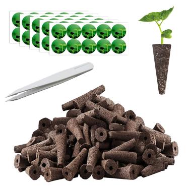 Imagem de Kit de cápsulas de semente de 100 peças para Aerogarden, kit Grow Anything com 50 esponjas de cultivo, 50 etiquetas de cápsulas, substituição de cápsulas hidropônicas compatíveis com sistema de