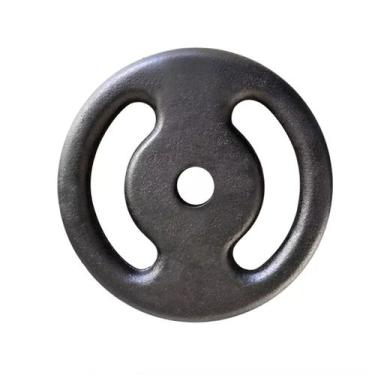 Imagem de Anilha De Ferro Pintada Peso Academia Treino 3Kg Preta - Fxs