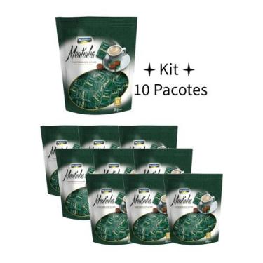 Imagem de Kit 10 Mentinha Pastilha De Chocolate Ao Leite 300g - MONTEVÉRGINE
