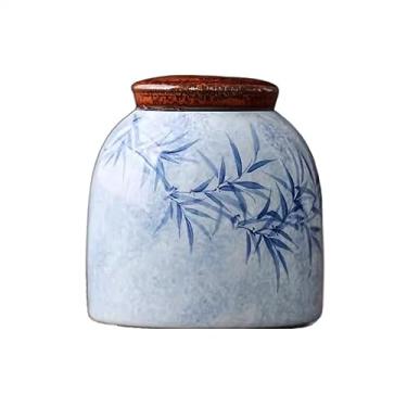 Imagem de Lata de Chá Tinta chinesa pintada à mão pintura vasilha de chá cerâmica depósito de chá jarro de vedação multifuncional de alta qualidade para uso doméstico Lata de Chá