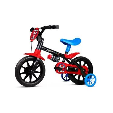 Imagem de Bicicleta Nathor Aro 12 Mechanic Preto/Vermelho/Azul