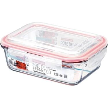 Imagem de Pote Hermético de Vidro com Tampa de Silicone, 1040ml, Grande, Transparente