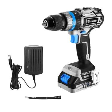 Imagem de Parafusadeira Furadeira de Impacto 1/2" Polegadas 20V com Bateria 1,5Ah e Carregador - Deko