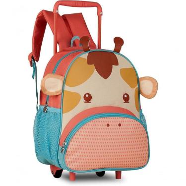 Imagem de Mochila Infantil De Rodinha Com Estampa De Girafa 17 Litros