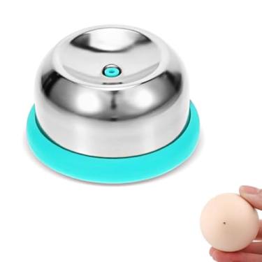 Imagem de Ferramenta perfuradora de casca de ovo com pino de aço inoxidável, 5,5 x 4,6 cm, perfurador de ovos de cozinha com base antiderrapante