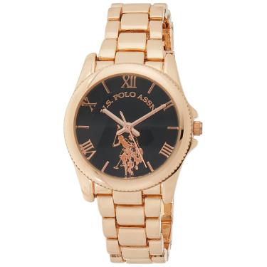 Imagem de U.S. Polo Assn. Relógio feminino USC40135 mostrador analógico quartzo dourado, Dourado, NOSIZ