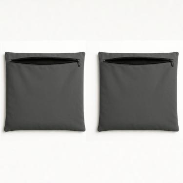 Imagem de Kit 2 Capa De Almofada 42cm Decorativa Suede Sofá Poltrona Cinza