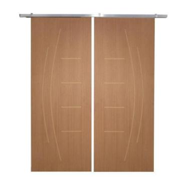 Imagem de Porta Dupla De Correr P- Verniz Frisada F08 - Smile - 210x120 - Vanin