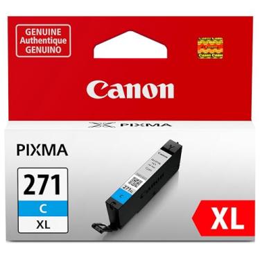 Imagem de Canon Tanque de tinta ciano genuíno CLI-271XL, compatível com impressoras MG6820, MG6821, MG6822, MG5720, MG5721, MG5722, MG7720, TS5020, TS6020, TS8020 e TS9020 (opcional)